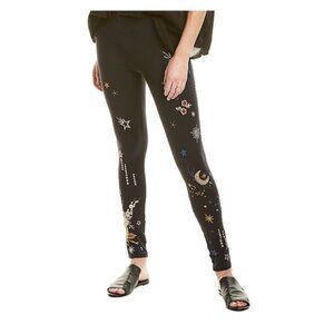 Johnny Was Cyllene Black Embroidered Leggings Size XS - Like New, Never Worn